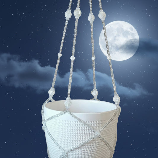 Full Moon Quartz Plant Hanger